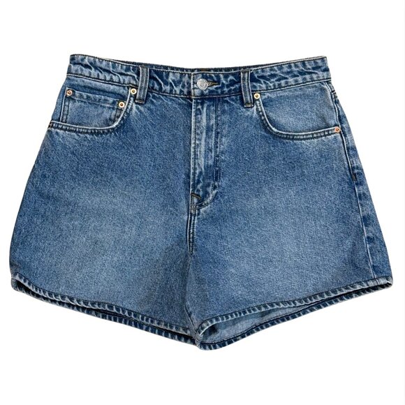 542. GRLFND The Reggie Denim Mid Rise Mom Jean Shorts $185 EUC Sz 27 - Picture 2 of 4